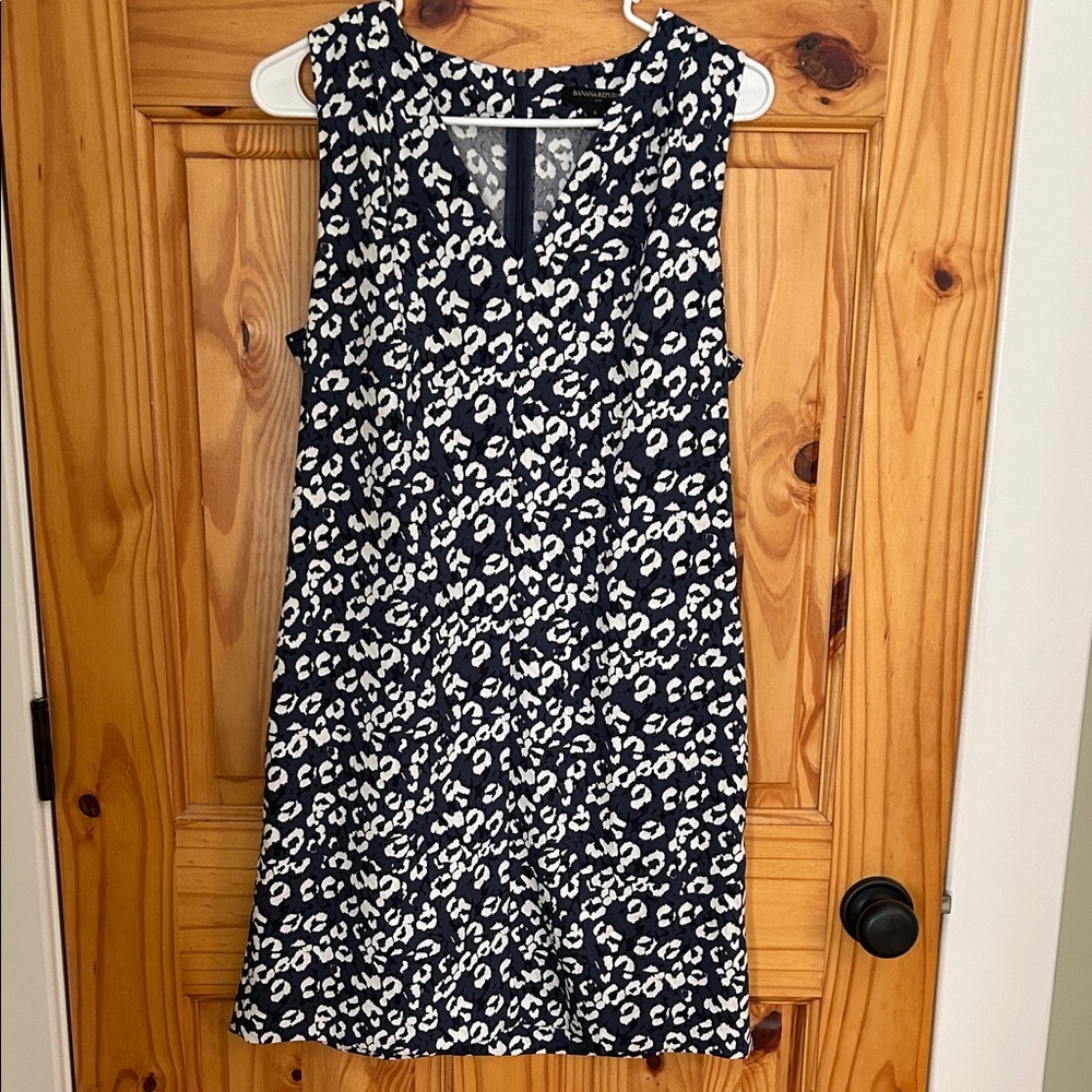 Banana Republic Navy and White Mini Dress